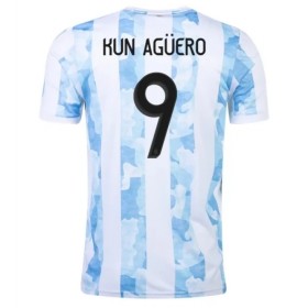 Jalkapallo Pelipaidat Argentiina Kun Aguero 9 Kotipaita 2021 Lyhythihainen